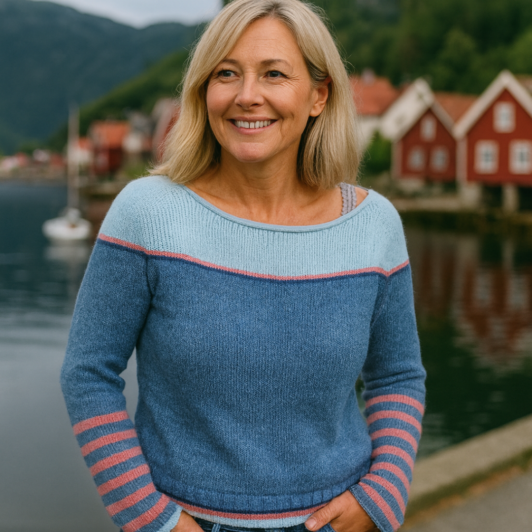 Freya™ | Langermet Stripete Genser