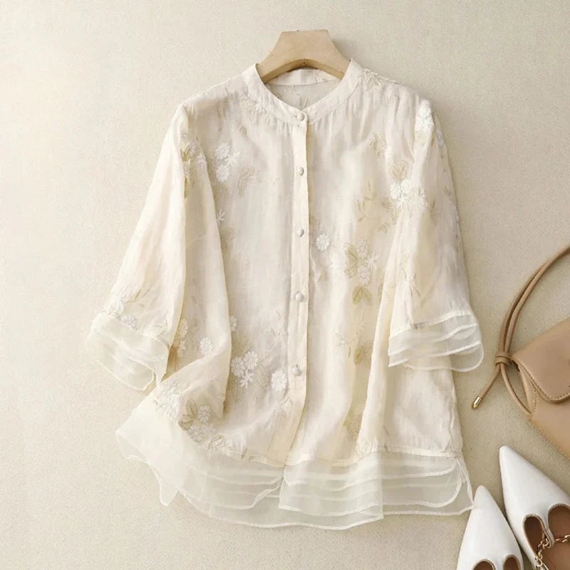 Dorte™ | Embroidered Blouse