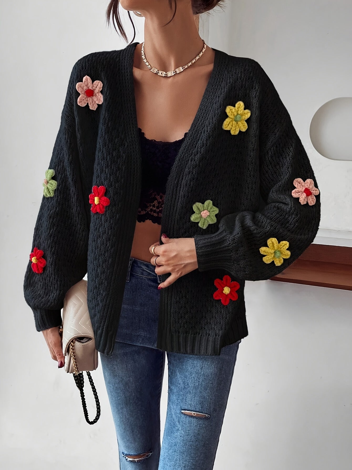 Dorte™ | Floral Knitted Cardigan