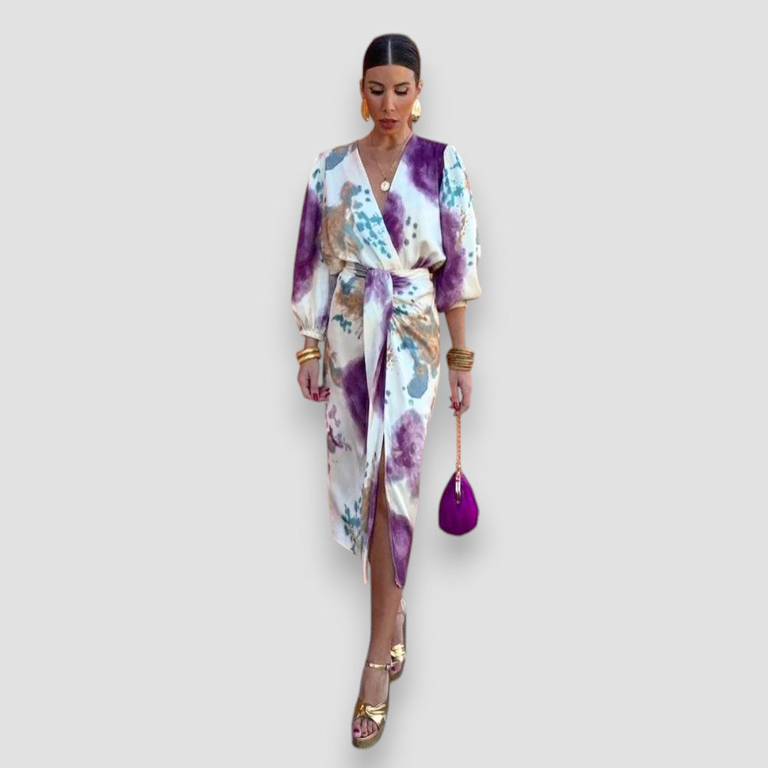 Gaïane - Robe élégante à col en V