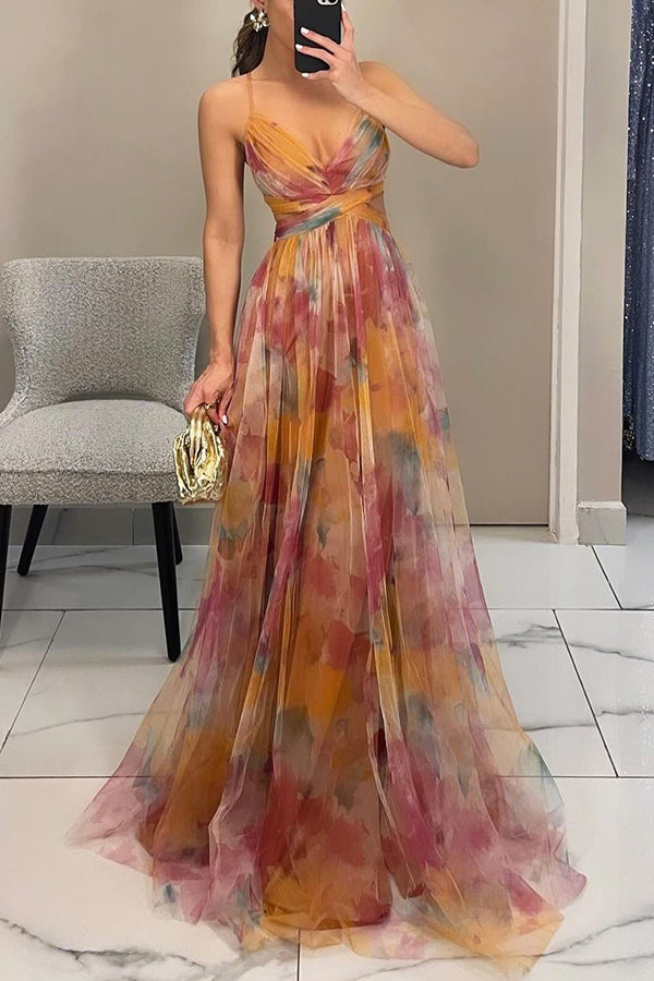 Viola | Magnifique maxi-robe à imprimé floral