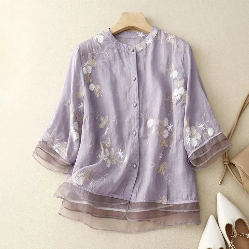Dorte™ | Embroidered Blouse