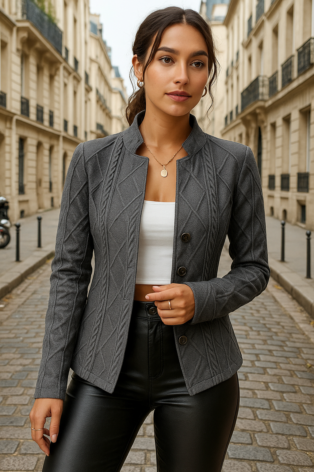 Vespera - Chemise élégante à manches longues
