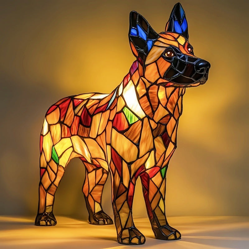 Zouzou – Lampe pour chien magique en verre coloré