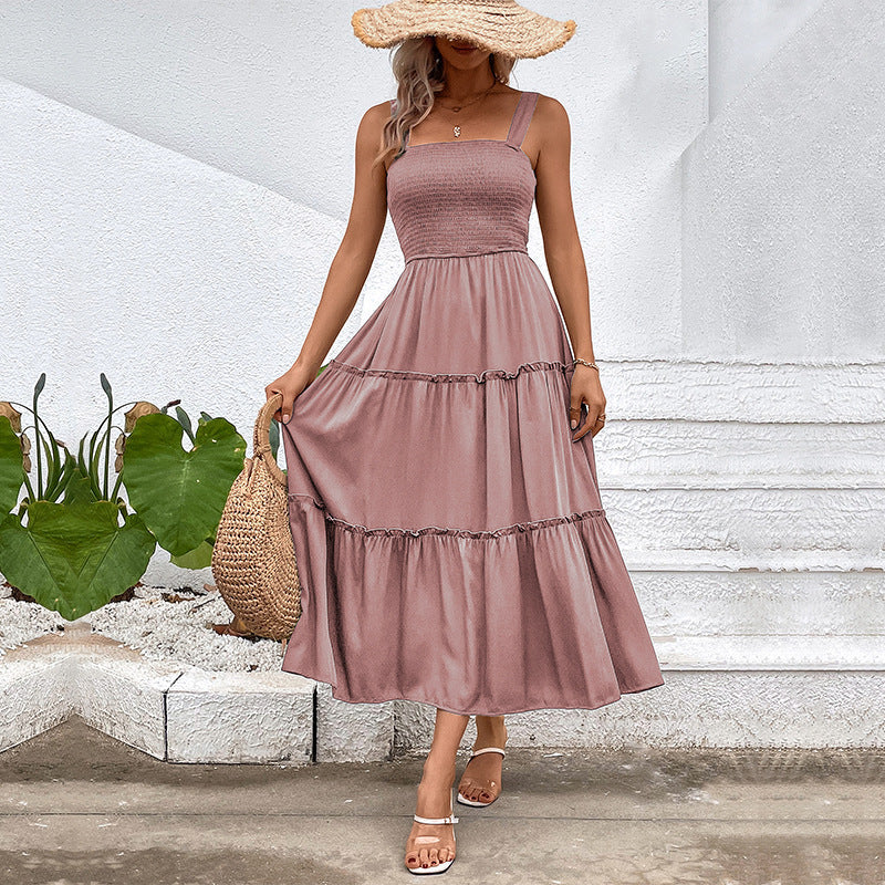 FIORELLE™ – Robe d'été vintage à volants et dos nu