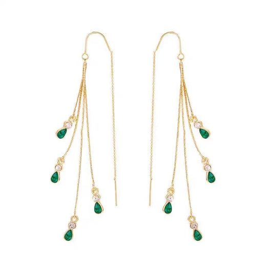 Boucles d'oreilles à franges Calista Moreau | Or
