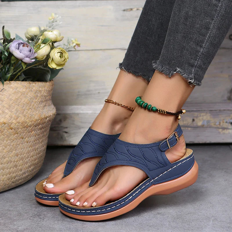 Pauleen | Sandalen met gewatteerde hiel