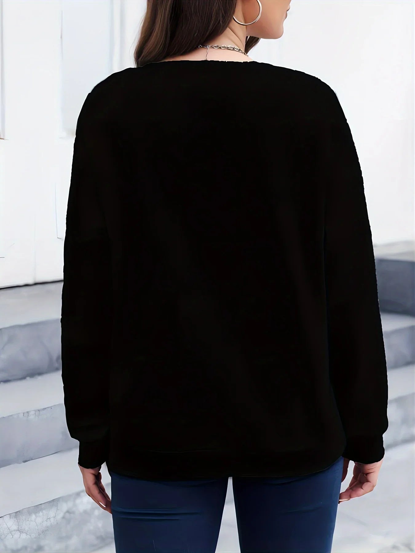 Dorte™ | Women's Sweatshirt with Three Hearts Print