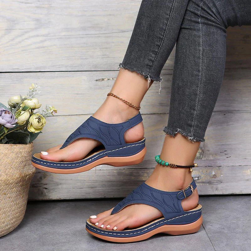 Pauleen | Sandalen met gewatteerde hiel