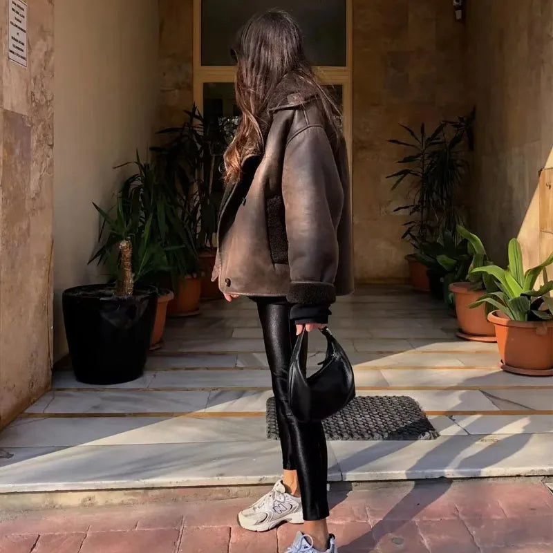 Mireia Faux Leather Jacket