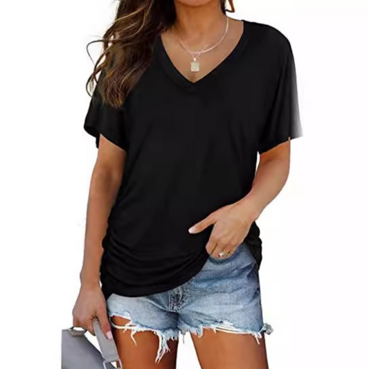 EILY™ - Chemise Loose Fit Col V Classique