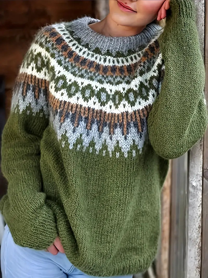 Freya™ | Retro Strikkegenser for Hygge Dager