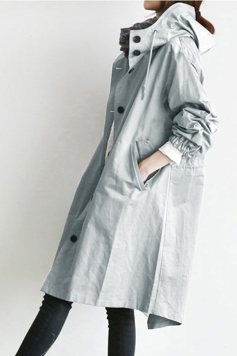 Dorte™ | Elegant women's long cardigan with collar and pockets