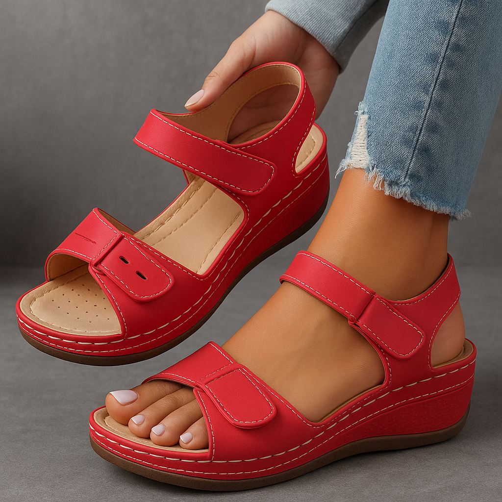 Freya™ | Komfortable sandaler med kilehæl