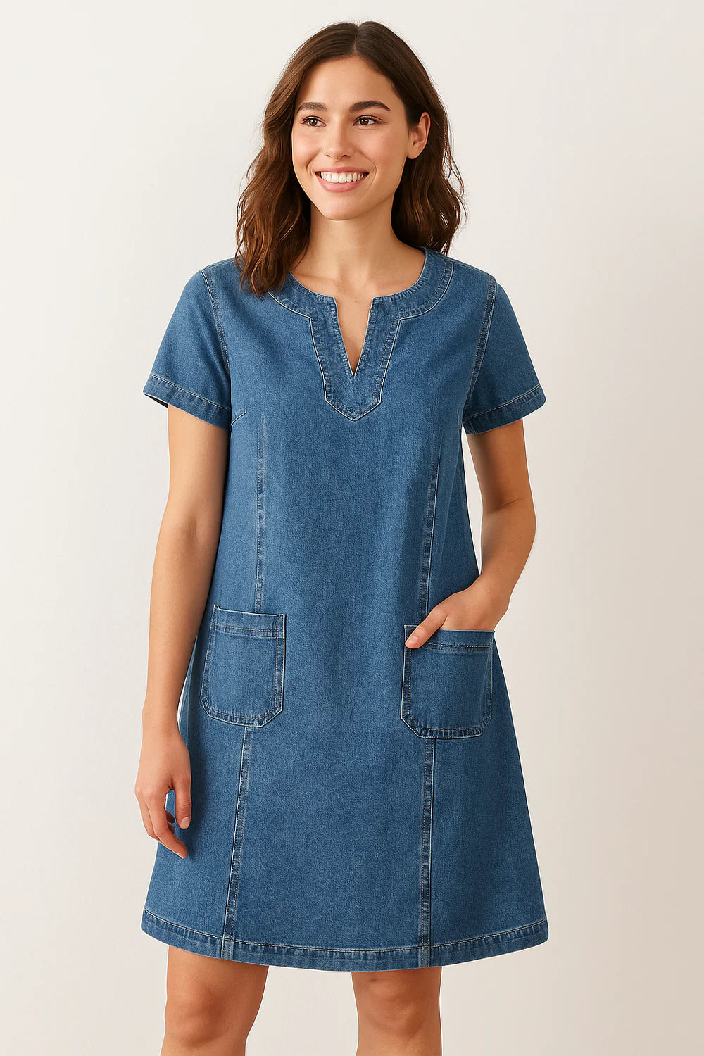 Freya™ | Myk Denim Kjole