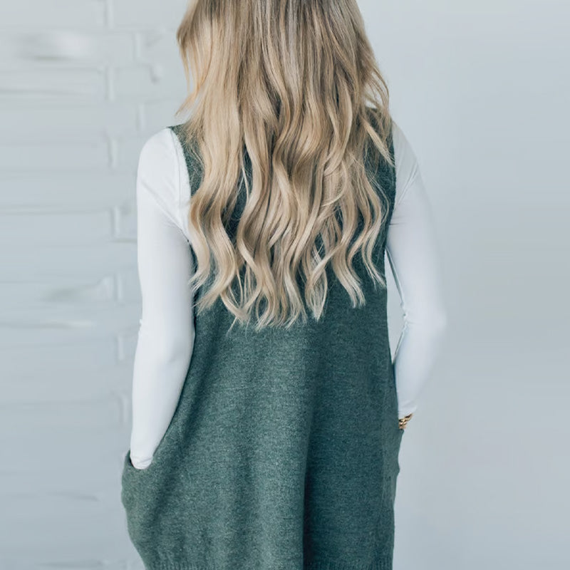 Dorte™ | Sleeveless Knit Vest with Pockets and V-Neck